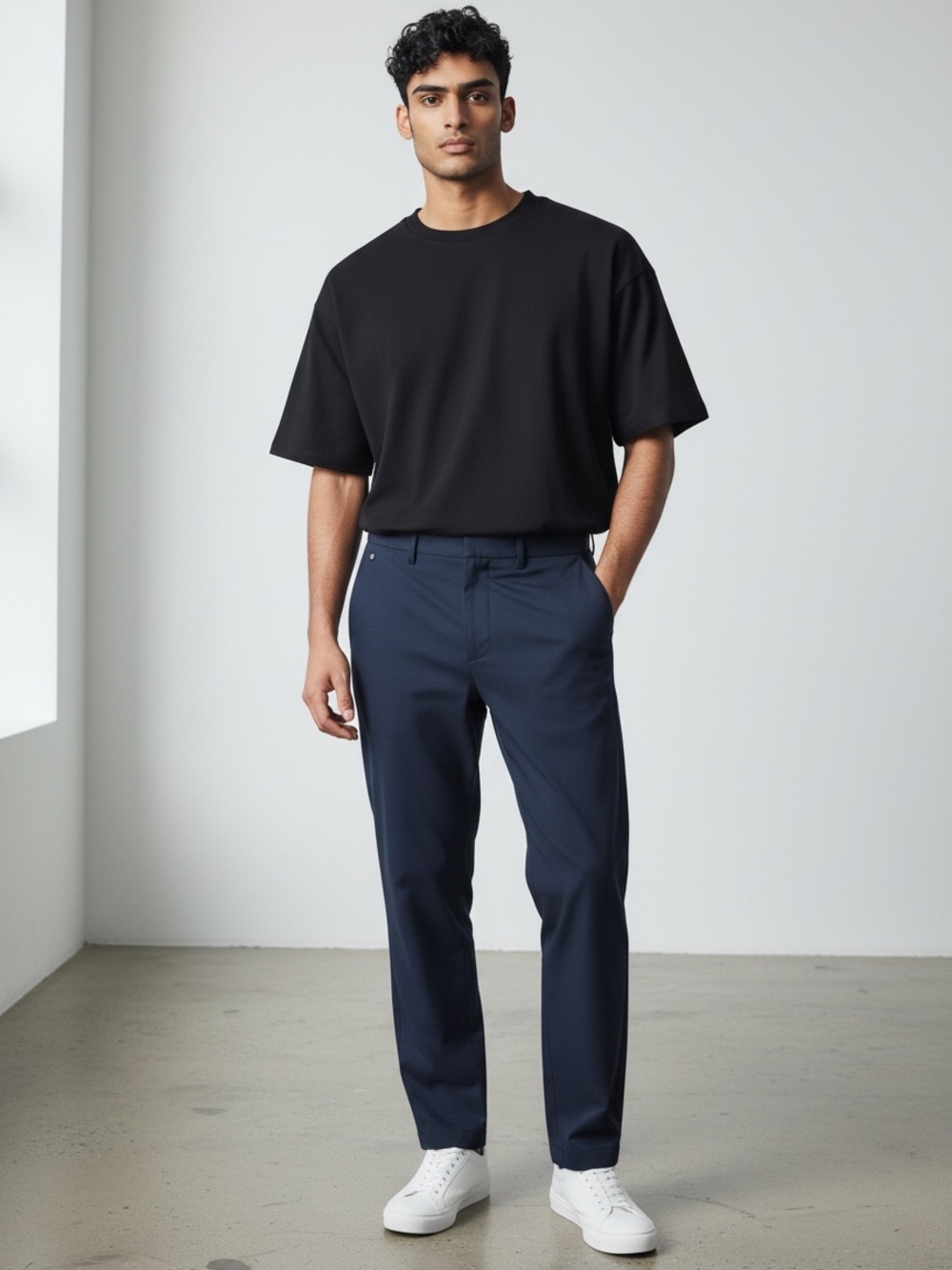 Fabletics Navy Stretch Performance‎ Golf Travel Ankle Pants Men’s Medium